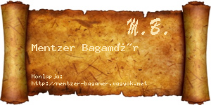 Mentzer Bagamér névjegykártya